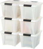 IRIS USA 19 Qt Stackable Plastic Storage Bins by IRISUSA