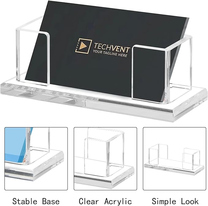 Weiai Acrylic Business Card Holder Stand - Image 2