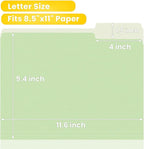 SUNEE File Folders, 120 Pack Manilla Folders 8.5 x 11, Colored File Folders - Image 2