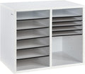 AdirOffice Wooden Adjustable Literature Organizer, 12 Compartment Office Mailbox by AdirOffice