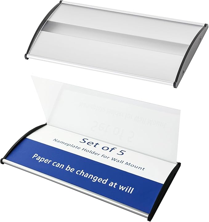 2 Pcs Aluminum Office Name Plate Holder by SINKAA