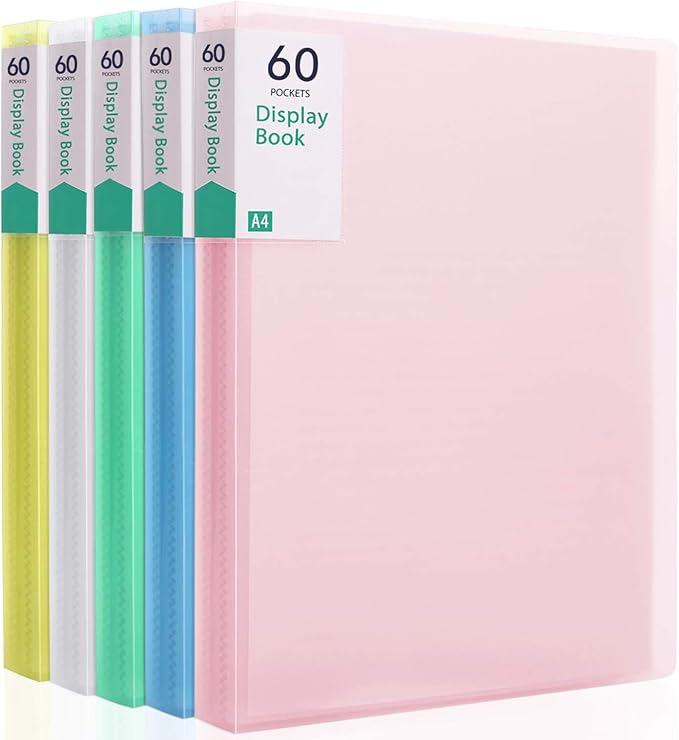 Phyxin 60-Pocket Portfolio Binder Organizer, Binder Sheet Protectors 8.5" x 11" by Phyxin