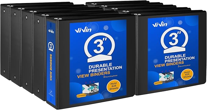 ViVin 3 Ring Binder 3 inch by ViVin