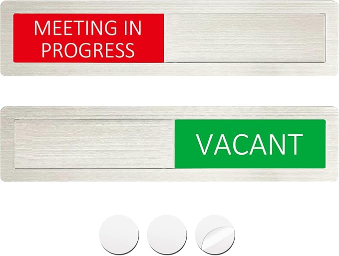 Vacant Meeting in Progress Privacy Sign, Vacant Occupied Sign by LoYinLo