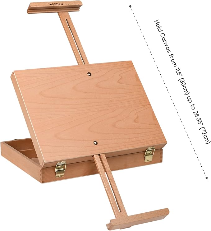 MEEDEN Tabletop Easel for Painting, Art Sketchbox Easel Holds Canvas up to 28'' - Image 4