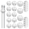 16Pack White Desk Cable Management, Adjustable Cord Organizer Cable Clips by Unknown