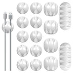 16Pack White Desk Cable Management, Adjustable Cord Organizer Cable Clips by Unknown