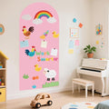 WUPIOS Magnetic Wall Decal Pink 39.3x17.5 Inch Arch Magnetic Chalkboard by WUPIOS