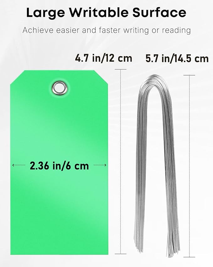 Uniclife 120 Pcs Green Plastic Tags - Image 6
