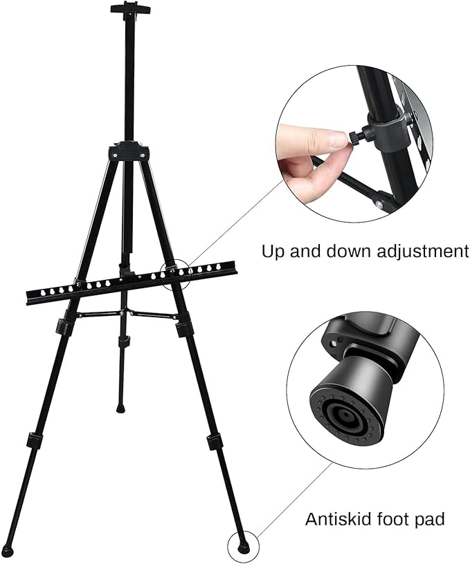 Art Artist Easel Stand for Sign, RRFTOK Metal Tripod Adjustable Easels for - Image 6