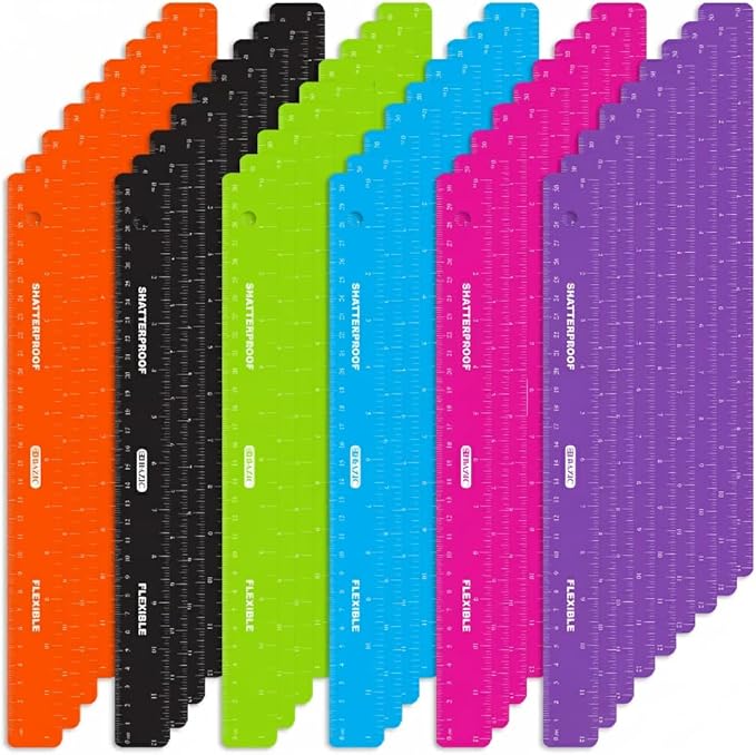 BAZIC Products Shatterproof Flexible Curve Ruler 12", Inches Centimeter Metric by BAZICProducts