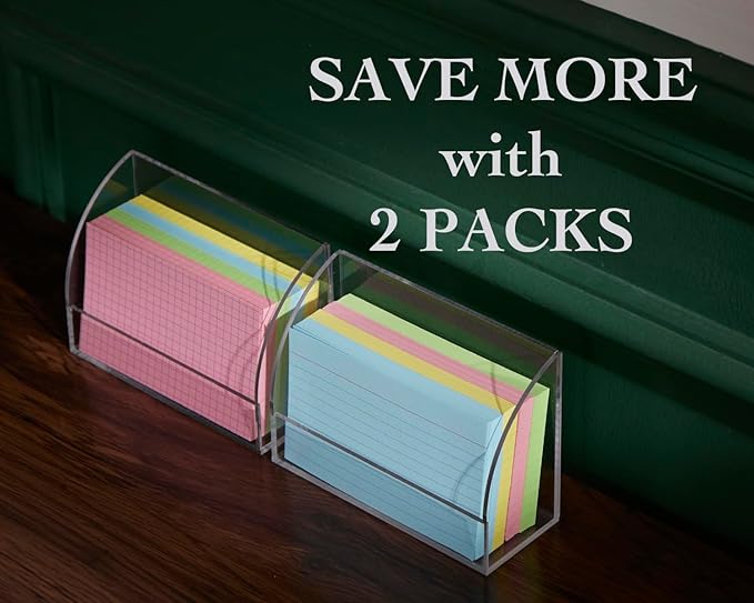 SEVENY 1 PACK 3x5 Acrylic Index Card Holder Business Card Display Stand - Image 4