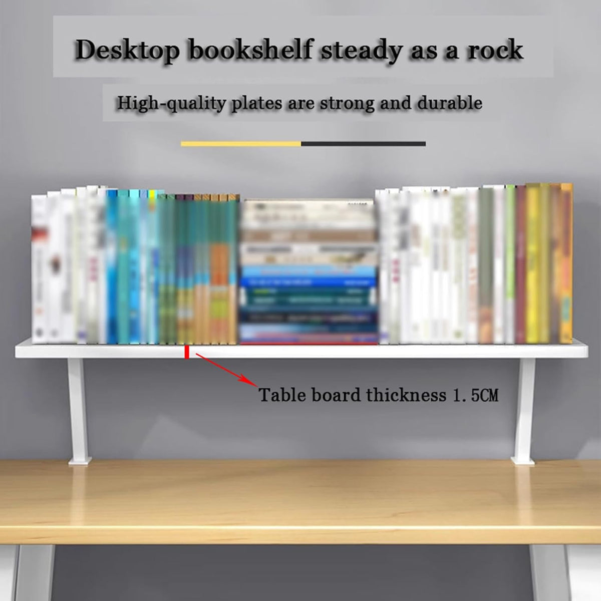 39.4x7.8 in Clamp on Desk Shelf, Adjustable Floating Desks Shelf Space Saving...