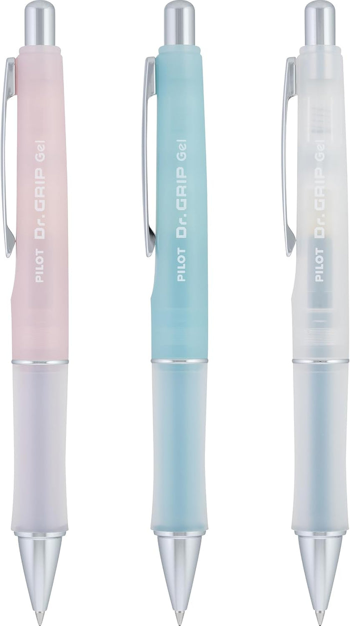 PILOT Dr. Grip Serenity Gel Pens, Fine Point 0.7mm, Black Ink, 3-Pack
