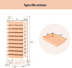 Giantex 10-Drawer Storage Cart w/Universal Wheel, Rolling Cart w/Handle - Image 3