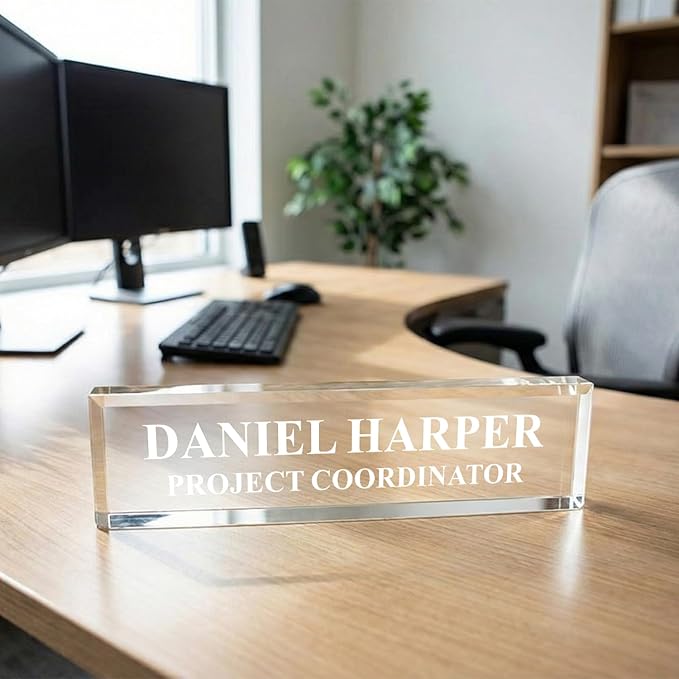 SignsByLITA Personalized Acrylic Desk Name Plate 2" x 10" - Image 6