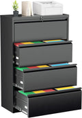 Greenvelly 4 Drawer File Cabinet, Metal Filing Cabinet by Greenvelly