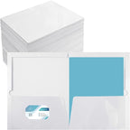 Yeaqee 125 Pack 2 Pockets Glossy Laminated Paper Folder First Day of School by Yeaqee