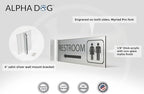 ALPHA DOG SIGNS Corridor Projecting Hallway Bathroom Sign, Left Arrow, - Image 3