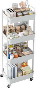 Sywhitta 4-Tier Plastic Rolling Utility Cart - Image 9