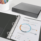 Comix D-Ring Basic View Binder 1 inch 3 Ring Binders, 2.4mm-Thick, Hold 225 - Image 7