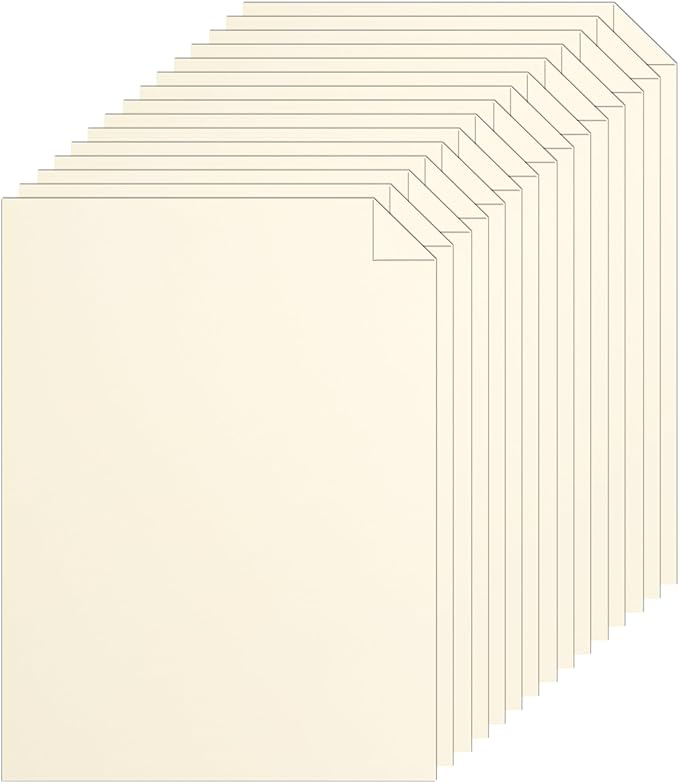 Silunkia 120 Sheets Cream Cardstock 8.5 x 11 Off White Paper, 250gsm/92lb Ivory by Silunkia