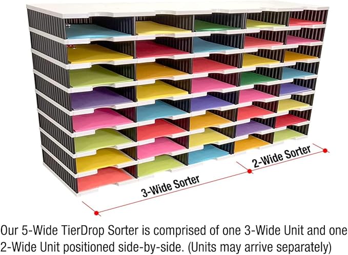 Ultimate Office TierDrop™ 40-Slot, 47 ½"w Literature, Mail and Classroom Sorter - Image 4