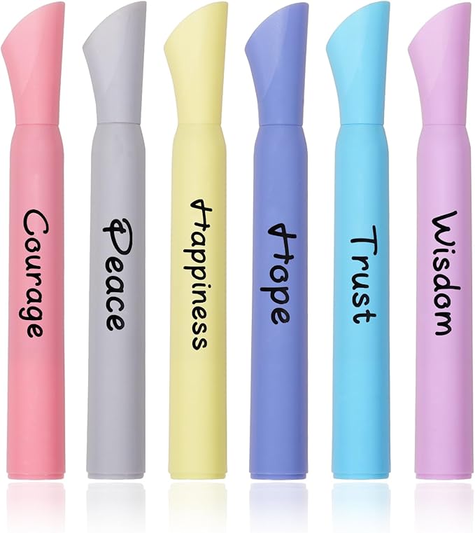EooUooIP Aesthetic Highlighters, 6 Pack Tank Style Highlighters, Pastel Color by EooUooIP