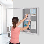SWANCROWN Enclosed Bulletin Board Grey Felt Displays Boards Weather Resistant - Image 6