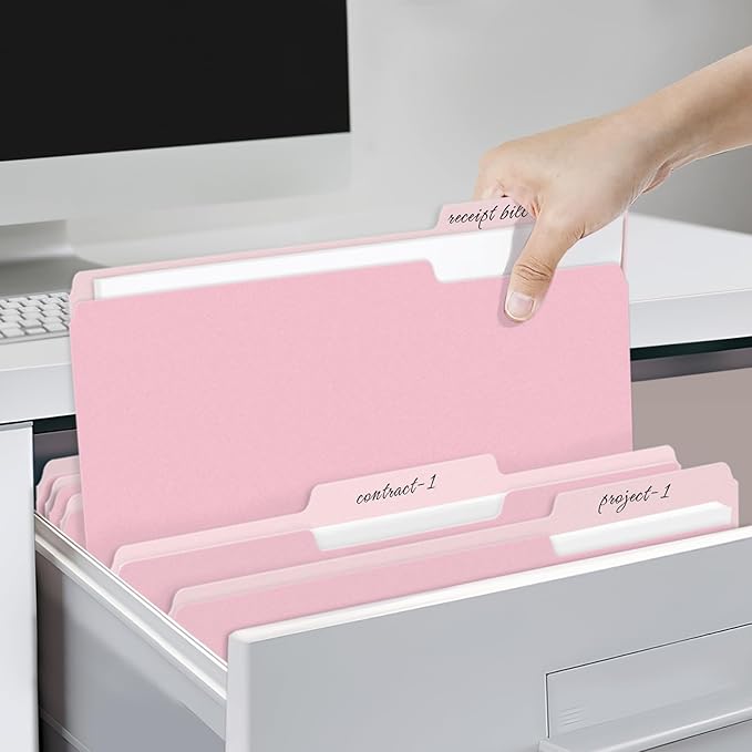 SUNEE File Folders, 36 Pack Manilla Folders 8.5 x 11, Colored File Folders Home - Image 6