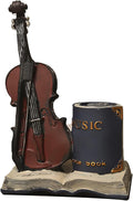 Jaugufiy Resin Violin Sculpture Pen Holder Pencil Holder Pen Organizer Cosmetic by Jaugufiy