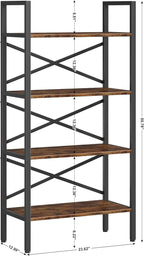 Homeiju 4 Tier Bookshelf 23.6" Width, Kids Bookshelf - Image 3