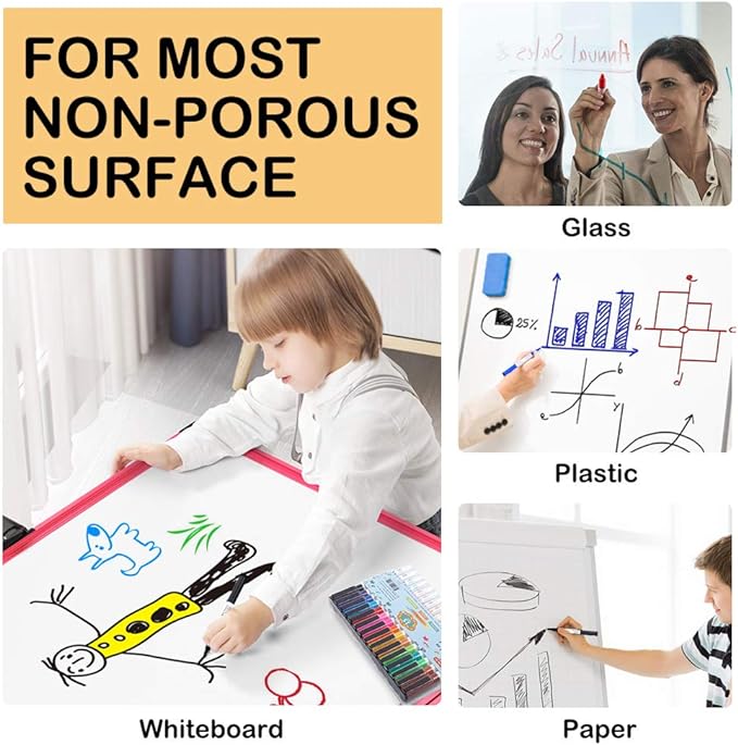 Shuttle Art Dry Erase Markers, 15 Colors Magnetic Whiteboard Markers - Image 5