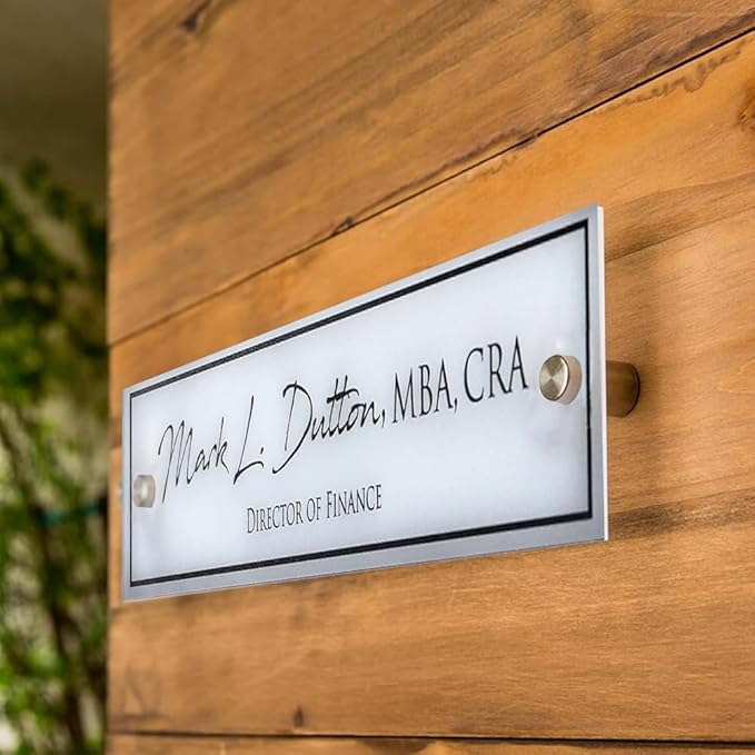 Personalized Office Door Sign, Custom Acrylic Name Plate - Image 3