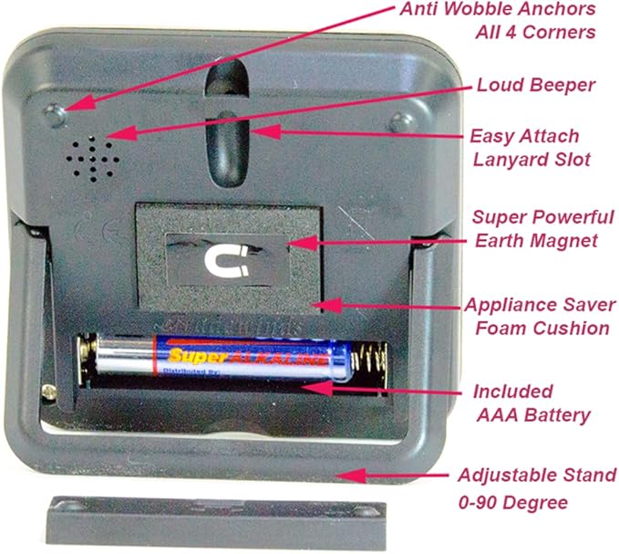 Elegant Digital Kitchen Timer Stainless Steel - Image 3