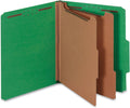 Universal 10302 Pressboard Classification Folders, Letter, Six-Section, Emerald Green (Box of 10)
