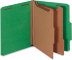 Universal 10302 Pressboard Classification Folders, Letter, Six-Section, Emerald Green (Box of 10)