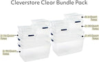 Rubbermaid Cleverstore Clear Dorm Variety 16-Pack, Made in USA, Stackable Large - Image 2