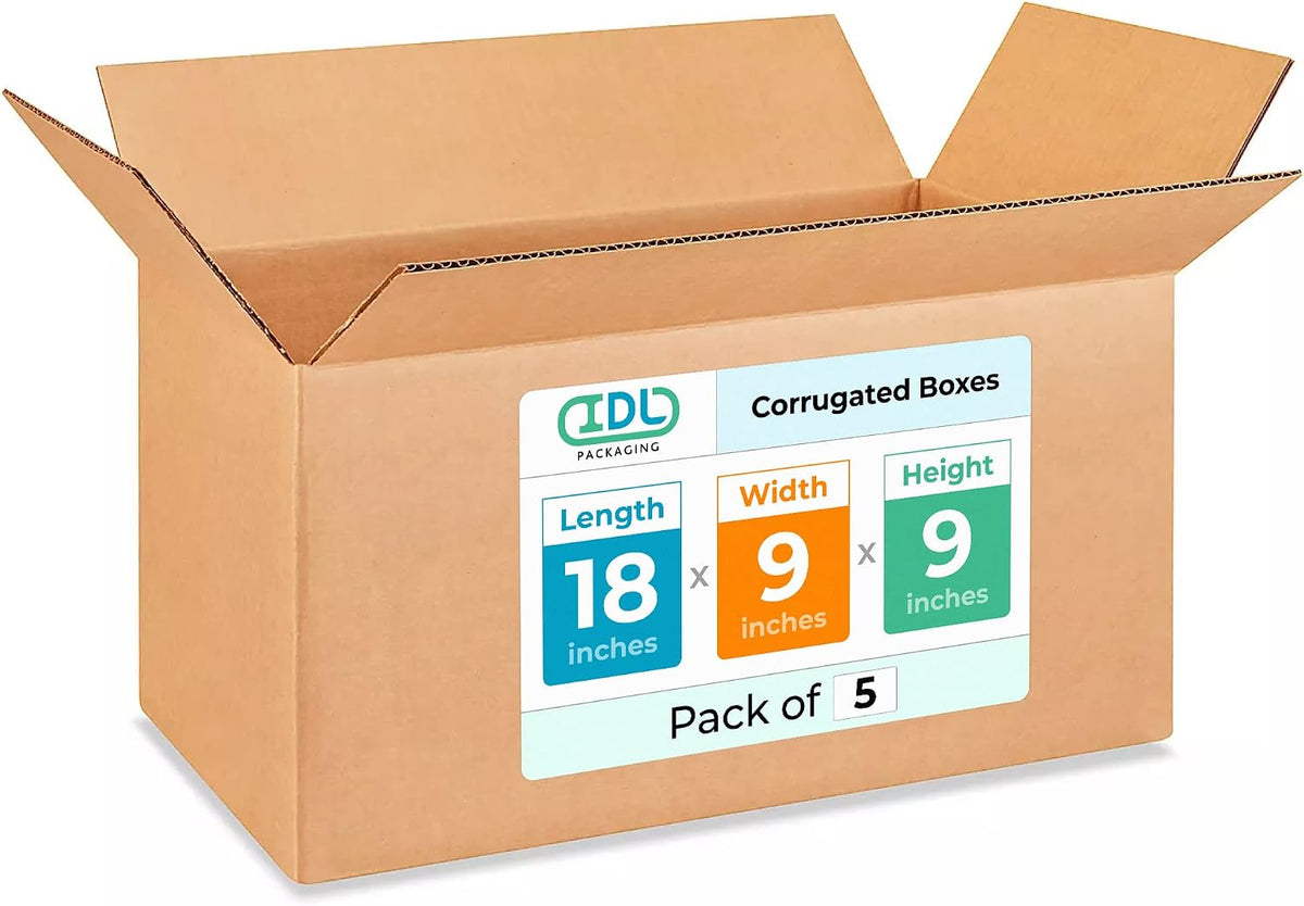 Long Moving & Shipping Boxes 18 x 9 x 9 inches