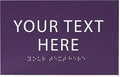6" X4" Personalized Custom Sign- Tactile Graphics Grade 2 Braille Text | ADA by ADACentralSigns