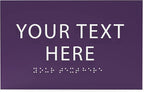 6" X4" Personalized Custom Sign- Tactile Graphics Grade 2 Braille Text | ADA by ADACentralSigns
