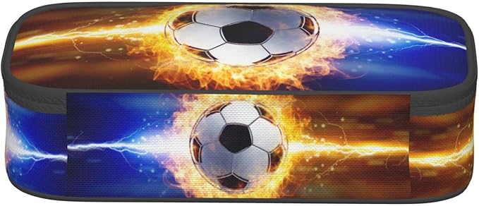 SNAPMADE Boys Pencil Case with Soccer Ball Printed, Cool Portable Pen Bag Pouch - Image 7