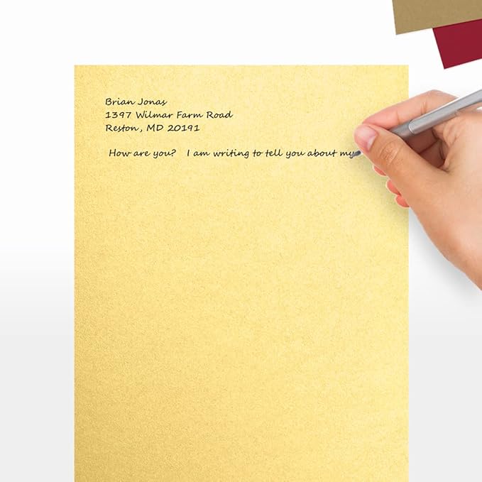 LUXPaper 8.5" x 11" Cardstock | Letter Size | Gold Metallic | 105lb. Cover | 50 - Image 5