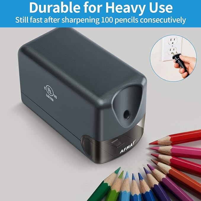 AFMAT Electric Pencil Sharpener, Heavy Duty Pencil Sharpeners - Image 3