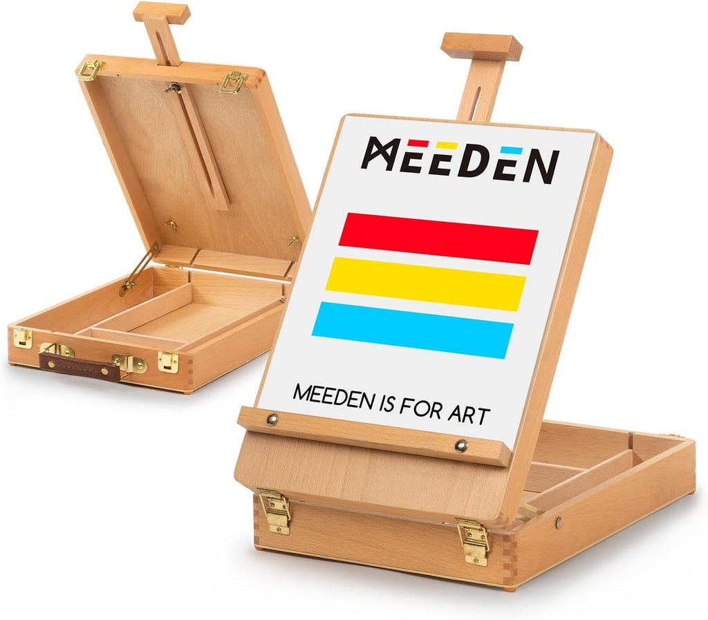 MEEDEN Tabletop Art Sketchbox Easel : Solid Beechwood Table Easels