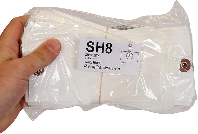 SmartSign 6.25 x 3.125 inch Blank White Shipping Tags - Image 6