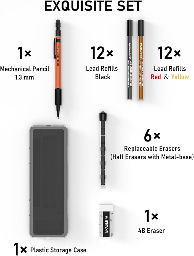 Four Candies 1.3mm Mechanical Pencil Set - Image 6