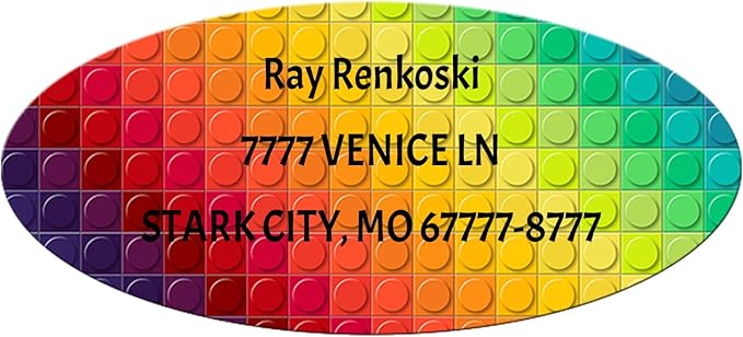Made in USA Custom Return Address Stickers Labels Customized Mailing Label by HOOKAH+SUN