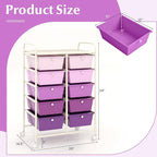 GOFLAME 10-Drawer Rolling Storage Cart, Art Craft Storage Organizer on Wheels - Image 3