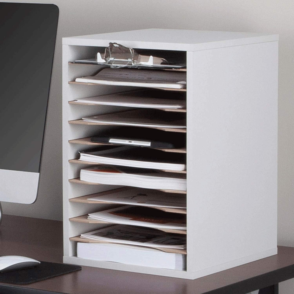 Safco Vertical Literature Organizer, 11 Compartments, Office and Classroom Ma...